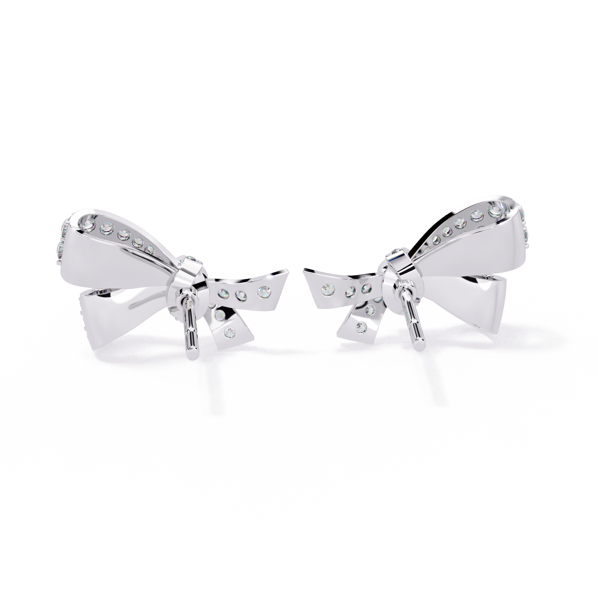 Buy 0.96Ct Elegant Bow Knot Diamond Stud | Solitairekart